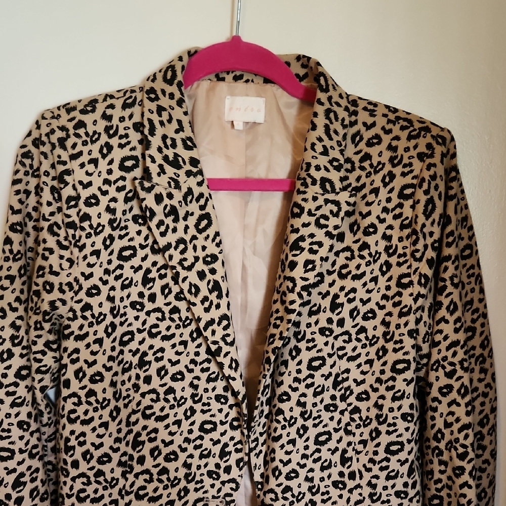 Entro Blazer Women's Leopard Print Animal Print Small - Picture 9 of 12
